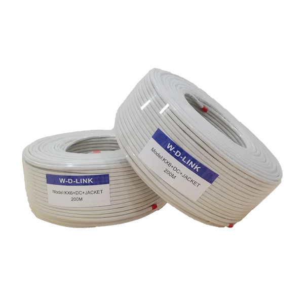 CÂBLE COAXIAL KX6 AVEC ALIMENTATION - BOBINE 200 M