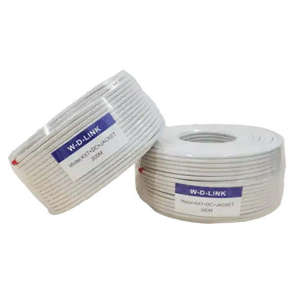 CÂBLE COAXIAL KX7 AVEC ALIMENTATION - BOBINE 200 M