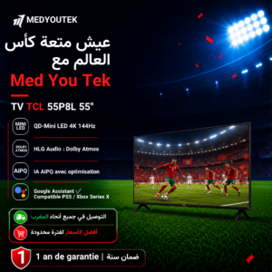TV TCL 55P8L 55" SMART TV QD-MINI LED 4K GOOGLE TV 144Hz HDR10+ DOLBY VISION ONKYO