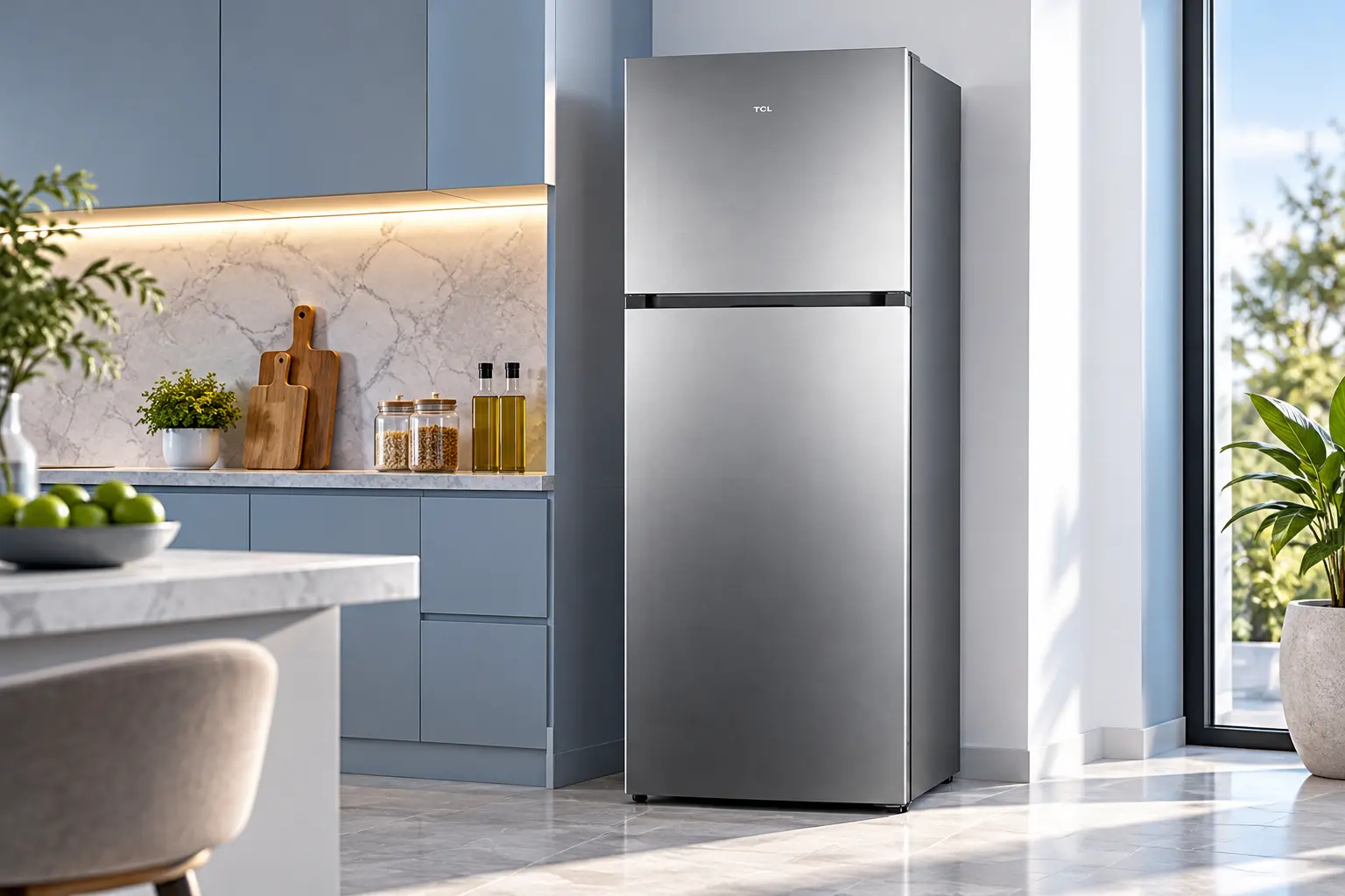 Design réfrigérateur TCL P433TMG Grey